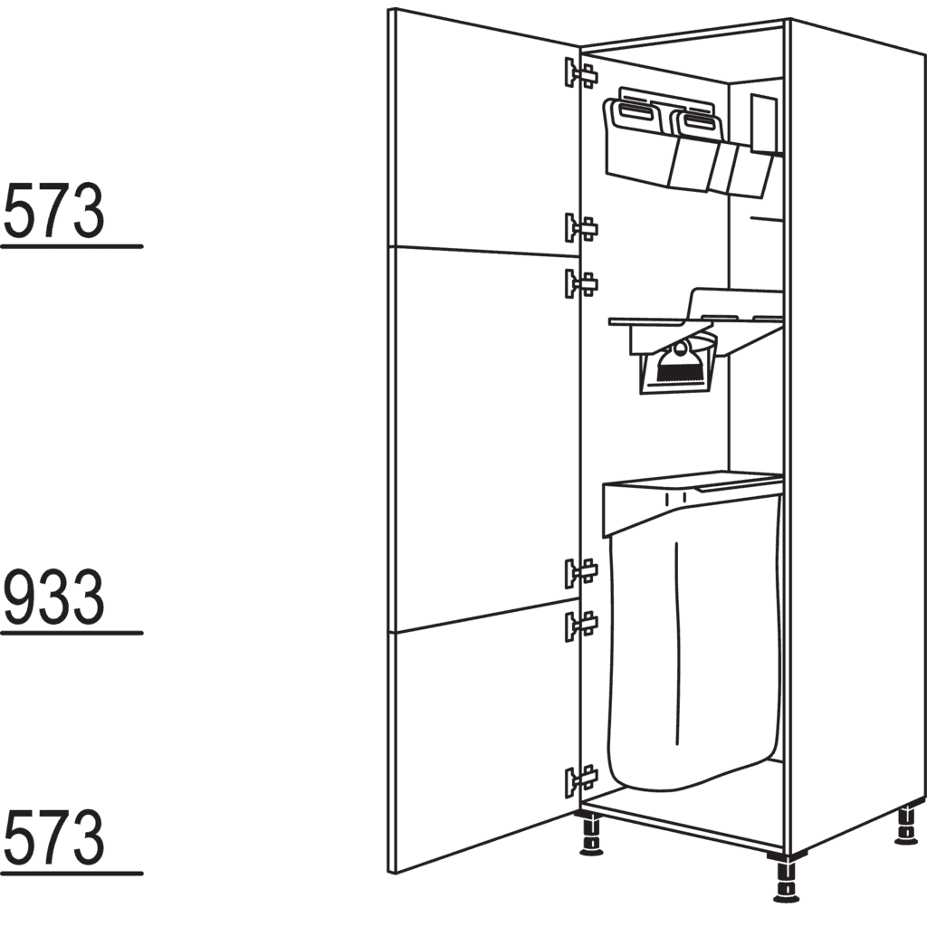 Hochschrank mit
Ordnungssystem Laundry-Area