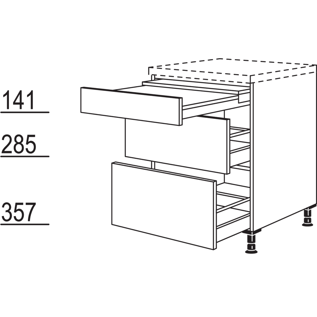 XL-Unterschrank Ausziehtisch