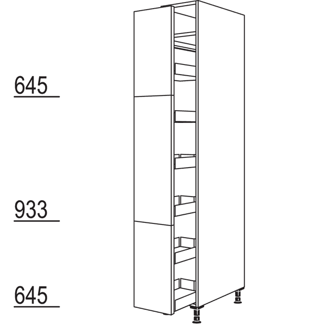 XL pull-out larder unit