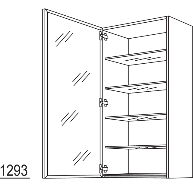 Glass Wall Cabinet Flat