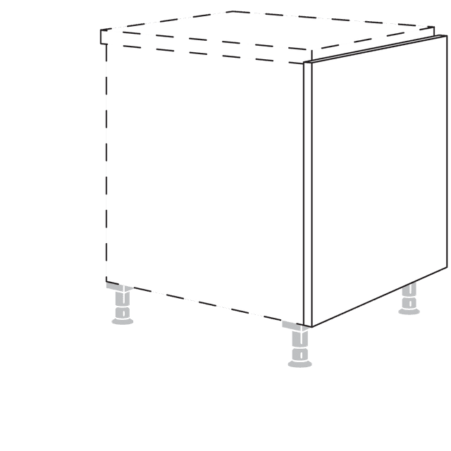 Lacquered panel for room planning in
fixed depth dimensions at
carcass height
