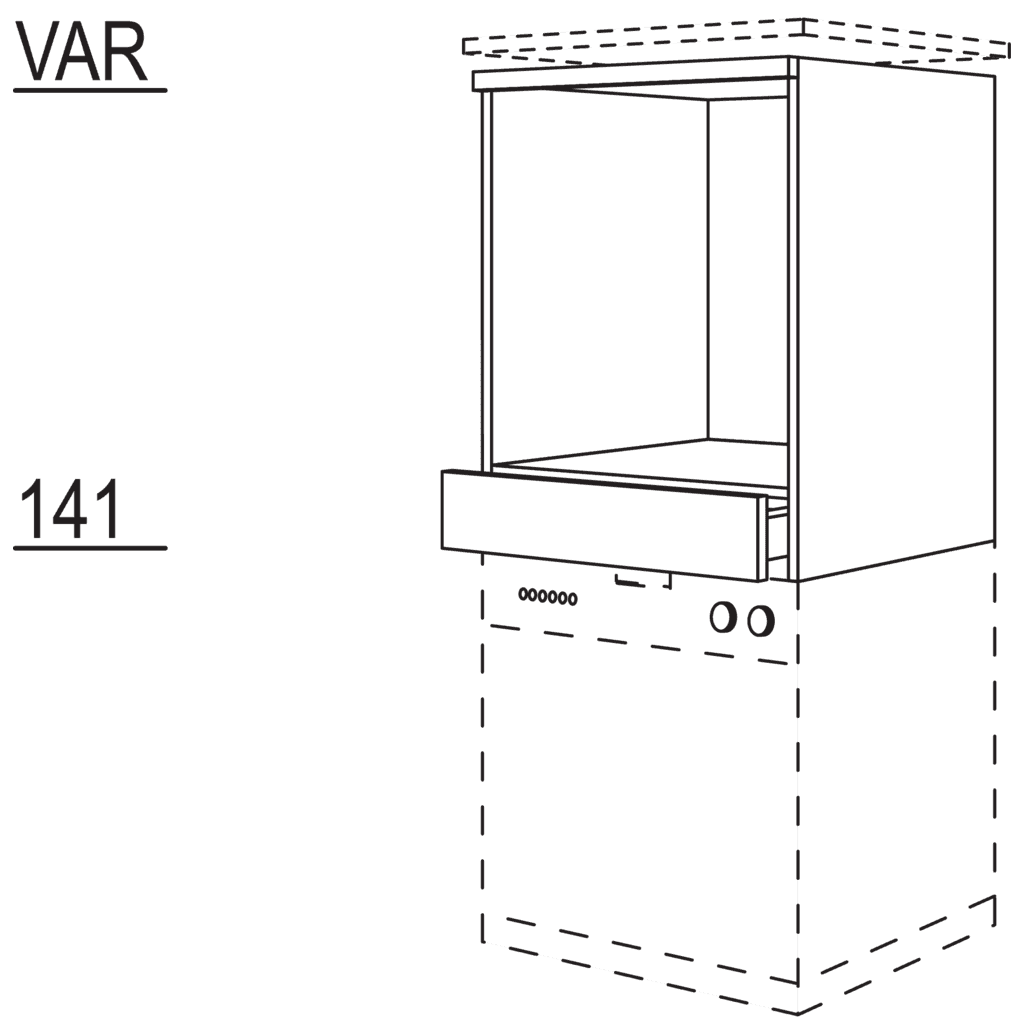 XL appliance conversion unit
Oven / Dishwasher