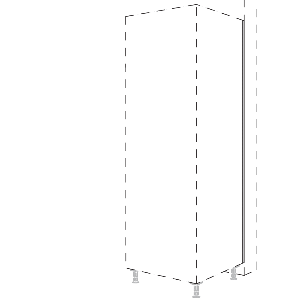 Cover profile for
depth compensation on highboards
and tall cabinets