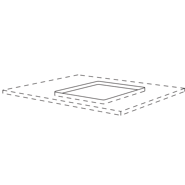 Cut-out for
countertop washbasins