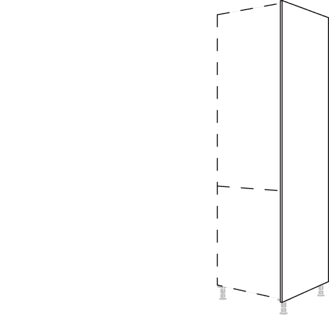 XL Sakura end panel in
carcass height for tall cabinets in
height 2 XL