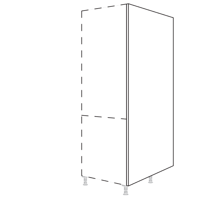 XL side panel for room planning
at cabinet height