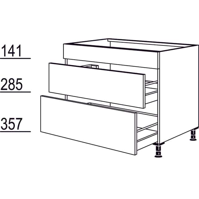 Maxi-Spülen-Auszugschrank - 1