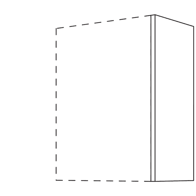 End / intermediate panel
for wall cabinets, height 3