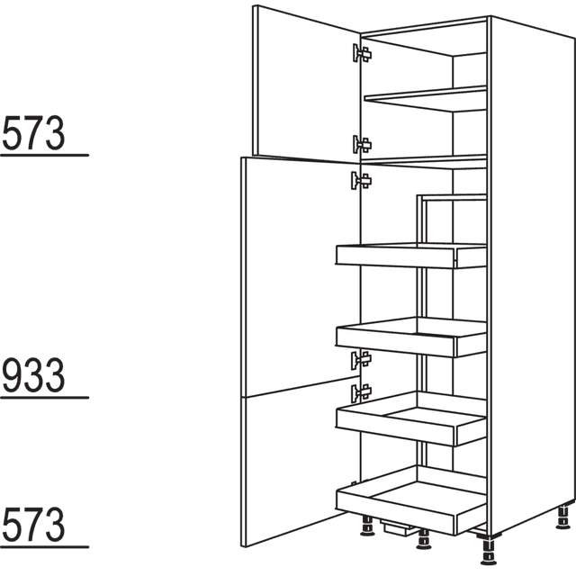 Cargo pantry cabinet