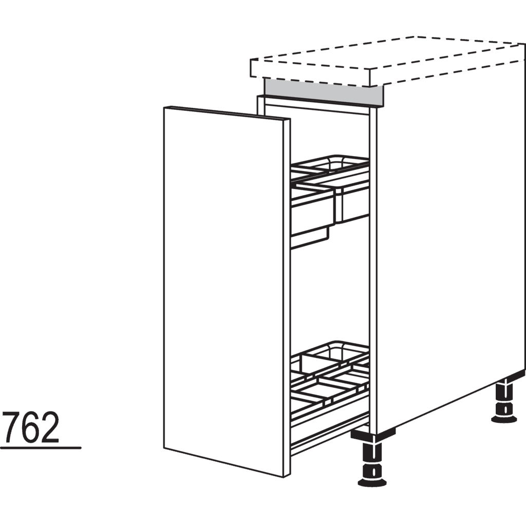 XL-Unterschrank mit
Apothekerauszug Junior