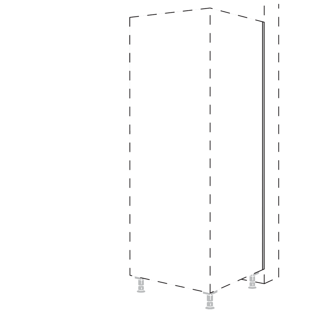 Cover profile for
depth compensation on highboards
and tall cabinets
