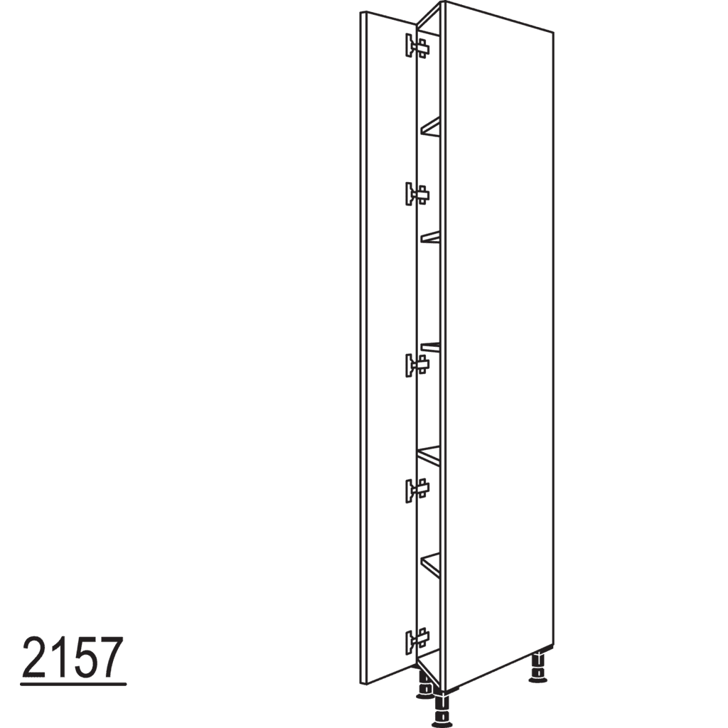 Hochschrank, diagonal
