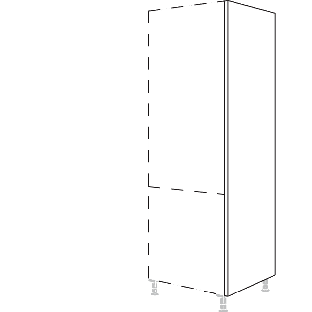 End panel in carcase height