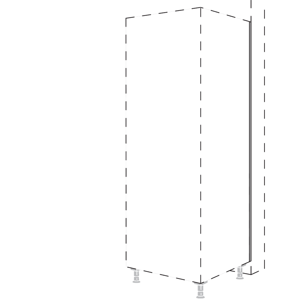 Cover profile for
depth compensation on highboards
and tall cabinets