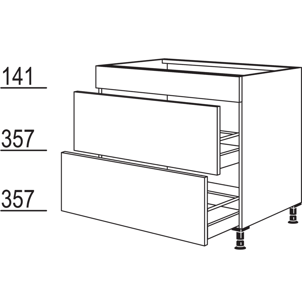 Maxi sink pull-out cabinet