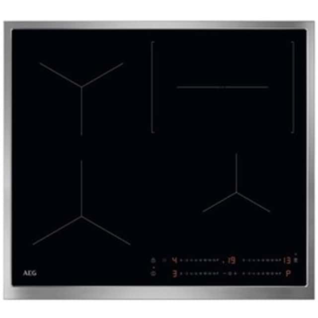 AEG glass-ceramic
induction hob OIO64C00XB,
self-sufficient stainless steel frame