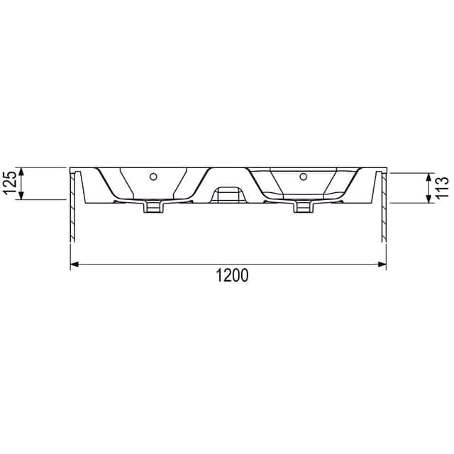 DISEGNO CERAMICA:
Furniture washbasin LAVABO BLOB
1200 2 V with 2 basins, - 2