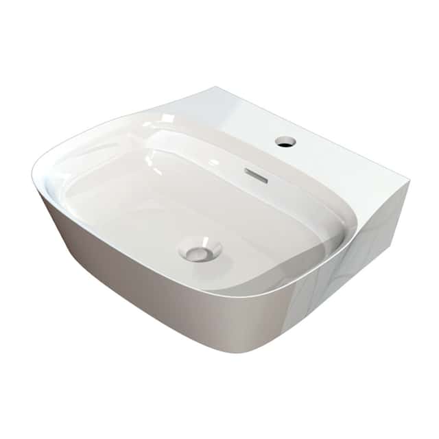 MARMITE: countertop washbasin WB
0002 W 520C ICC, mineral composite
white high gloss