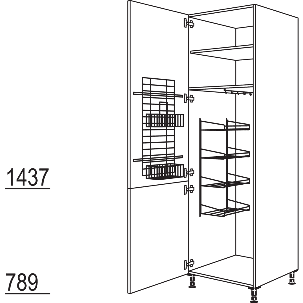 XL-Besen-/ Geräteschrank