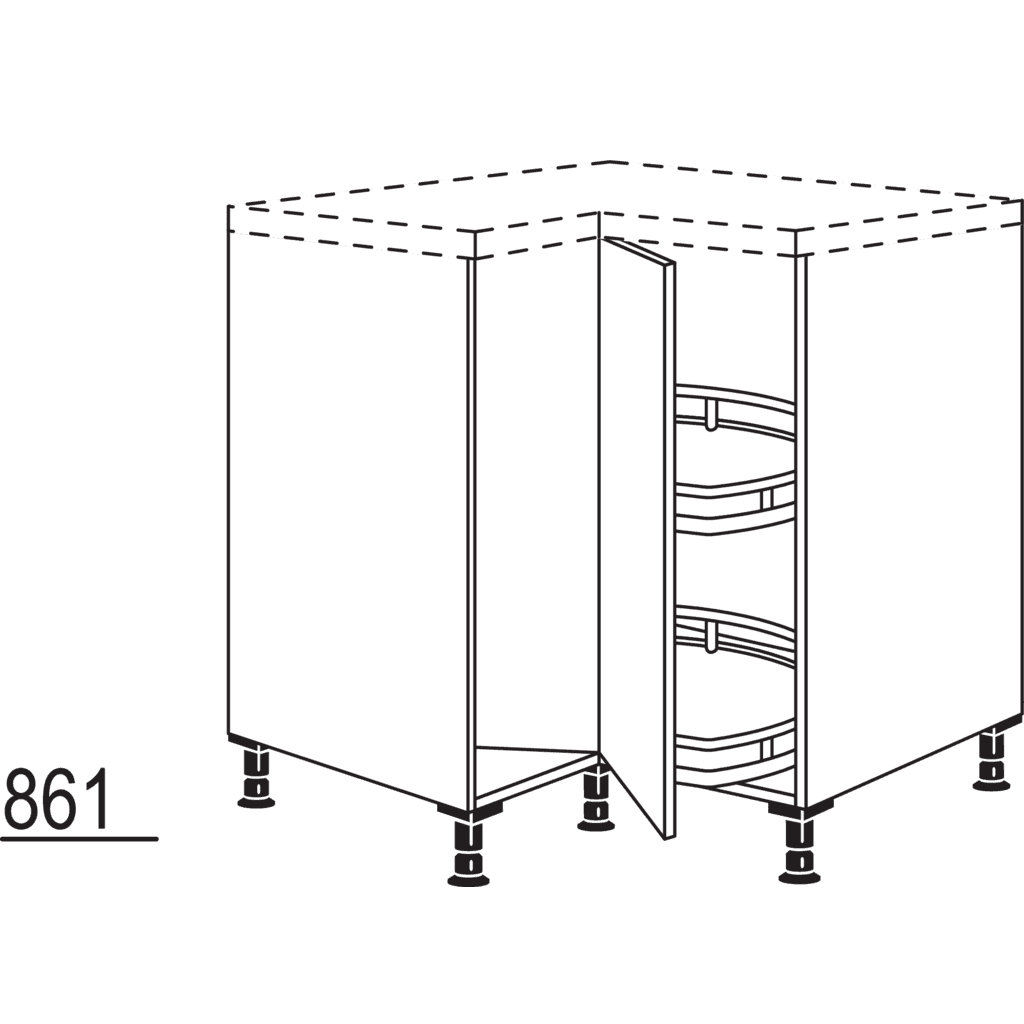 Maxi-Karussell-Eckschrank
