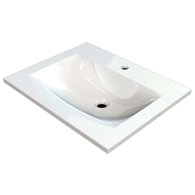 MARMITE: Furniture washbasin MEGX
600C ICC, Mineral Composite,
without overflow, gloss white