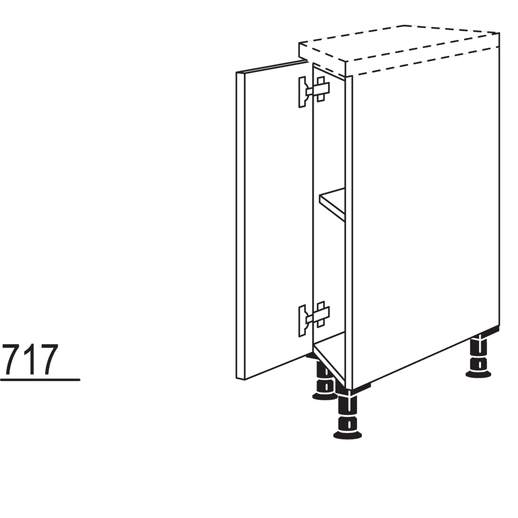 Unterschrank, diagonal