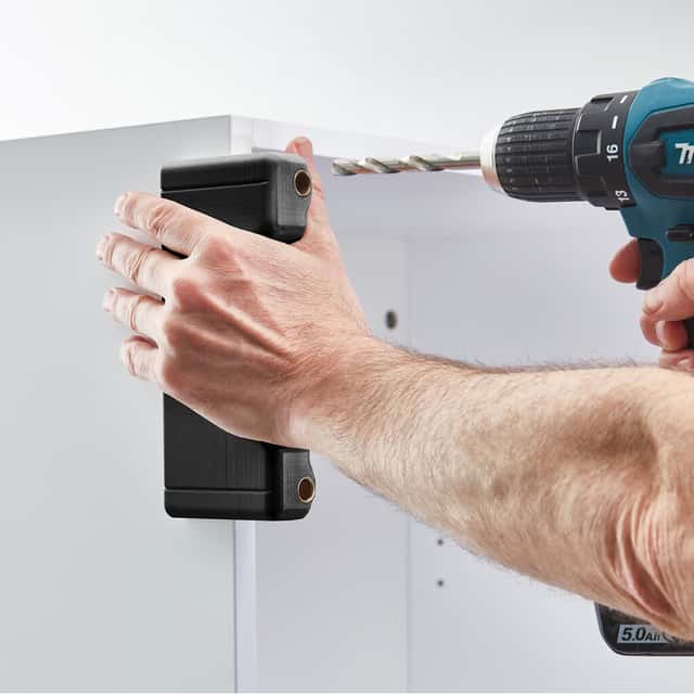 Mechanical
opening support with
drilling template for handleless - 1