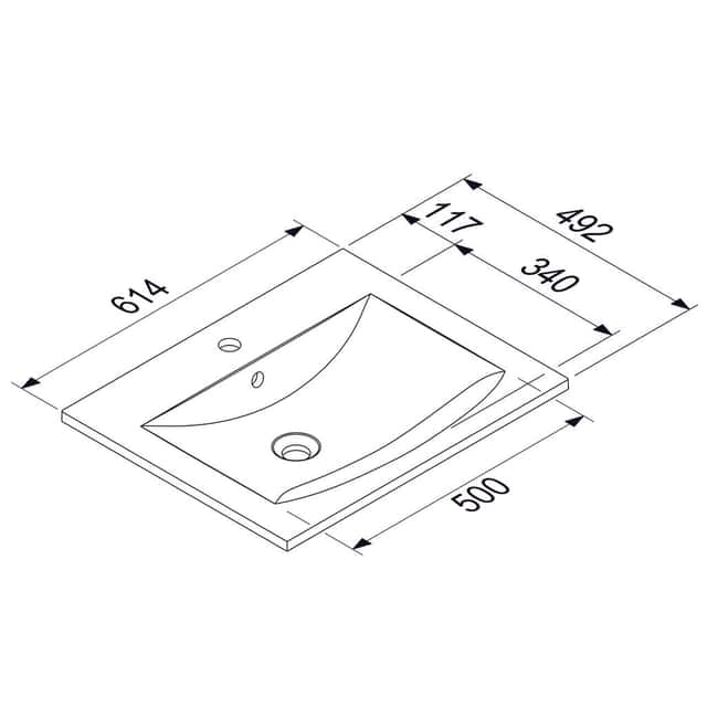 MARMITE: Vanity washbasin MEGX
600C, Mineral Composite, White
High Gloss - 1