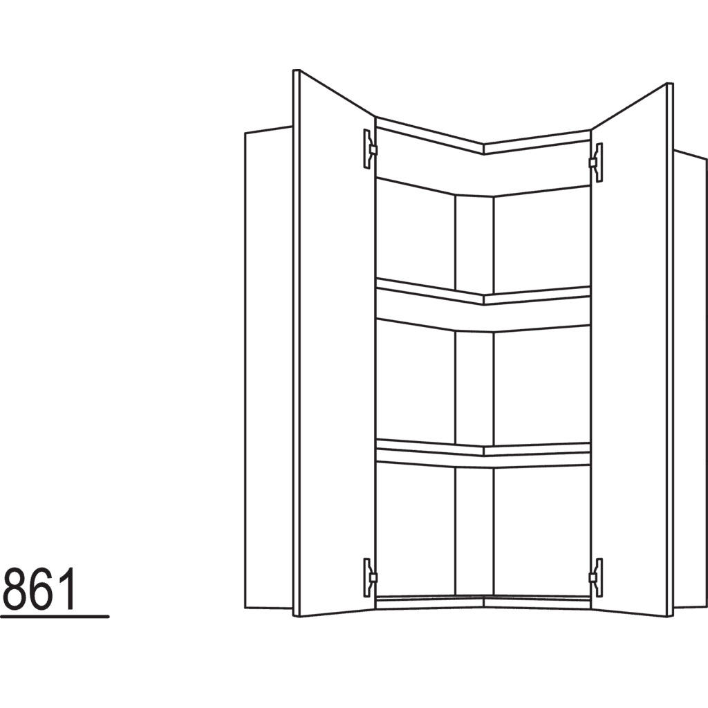 Wand-Eckschrank
