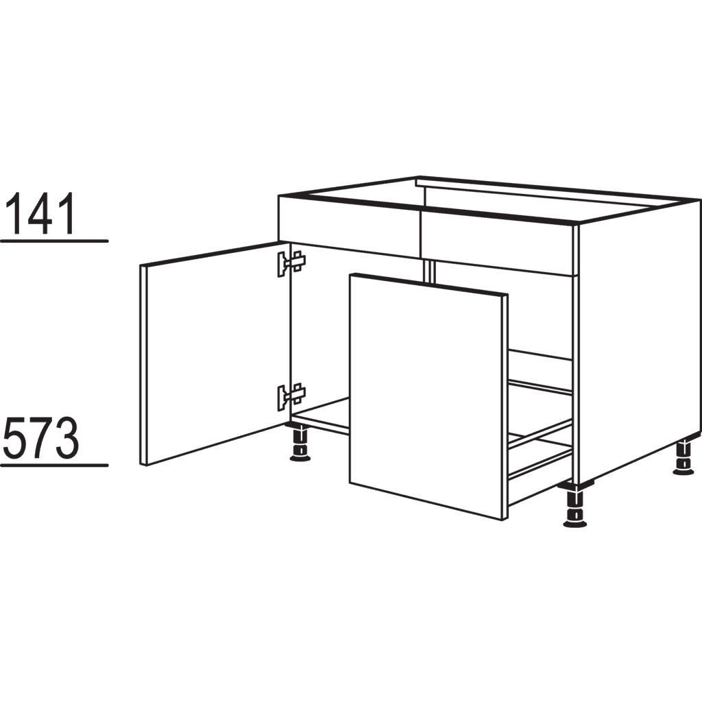 Sink base cabinet for
water treatment systems
and on-site