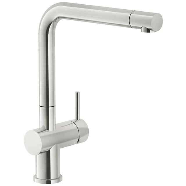CARLO NOBILI: High-pressure
single-lever mixer Live,
stainless steel look mixer tap