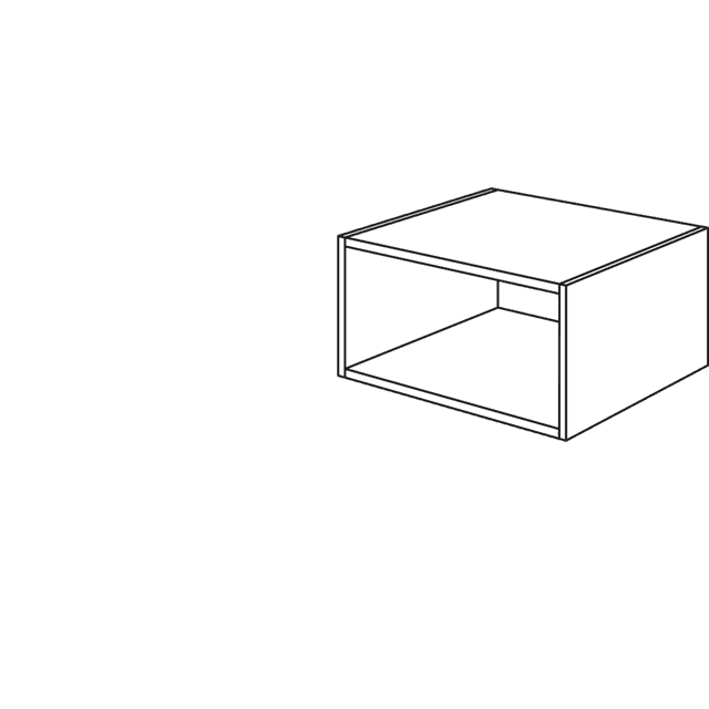 Base cabinet shelf