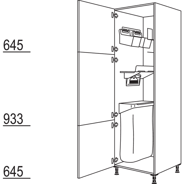 XL tall unit with
Laundry-Area organization system