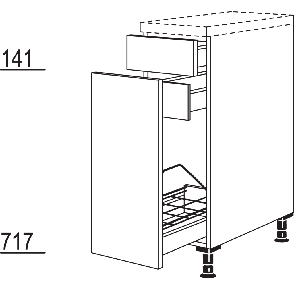 Maxi pull-out cabinet