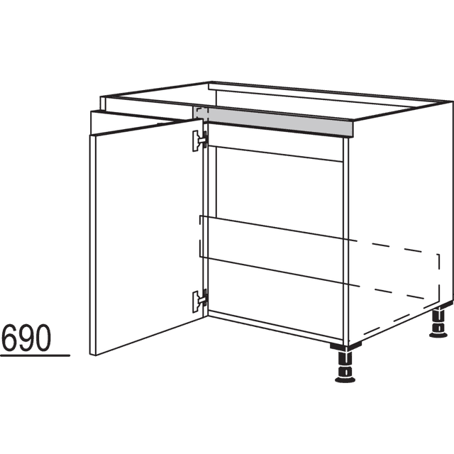 Corner sink cabinet