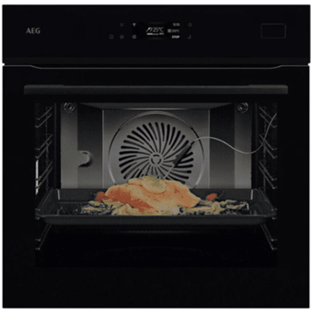 AEG Einbaubackofen NBB8S621AB
mit Dampf, Schwarz