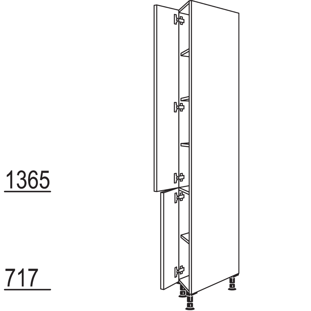Hochschrank, diagonal