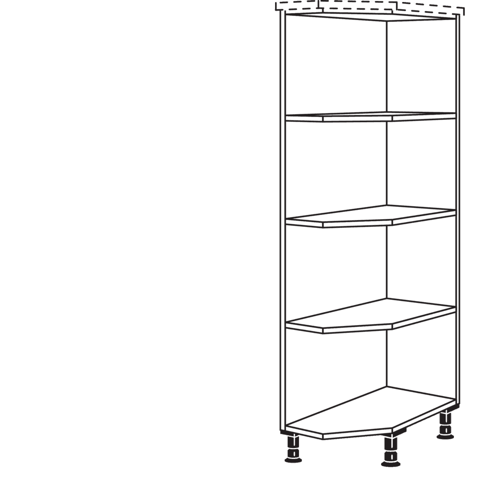 XL-Highboard Abschlussregal