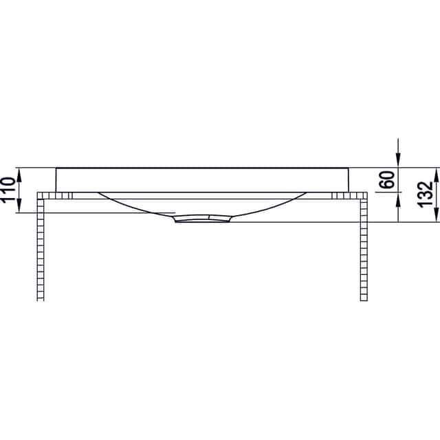 MARMITE: Semi-recessed
countertop washbasin, OVAX 710C,
mineral composite, white - 2