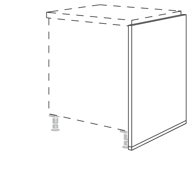 Maxi lacquered end panel for room planning
in fixed depth dimensions