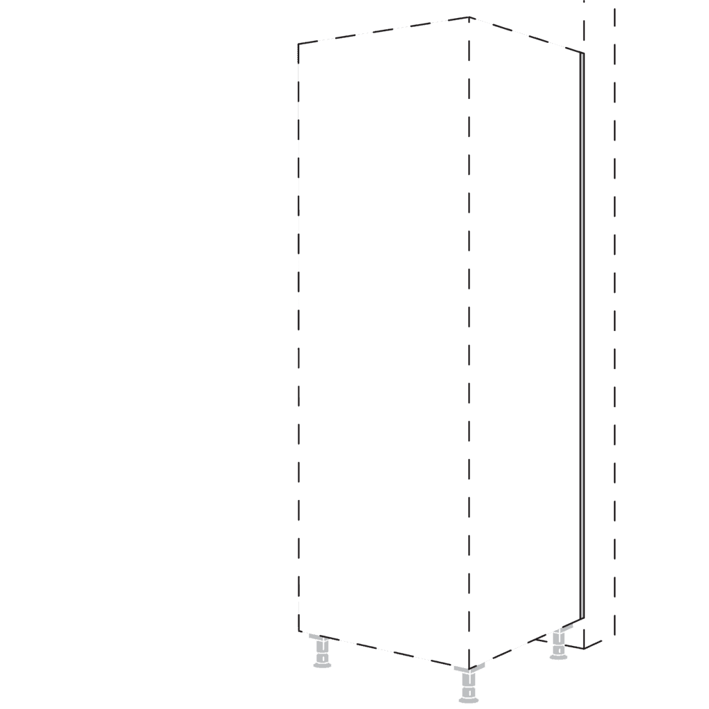 Cover profile for
depth compensation on highboards
and tall cabinets
