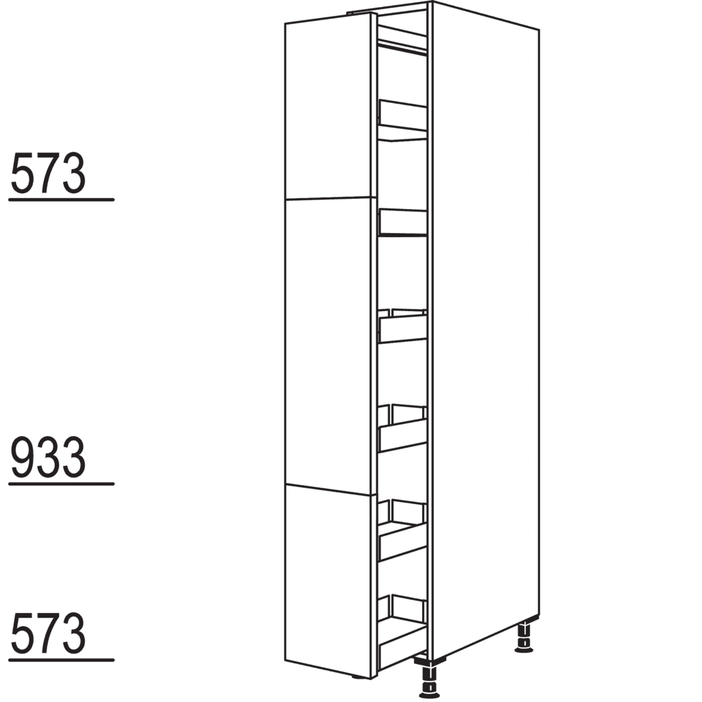 Pull-out pantry cabinet