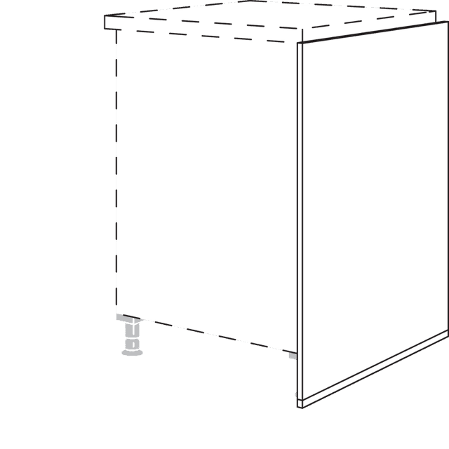 Maxi end panel Sakura for
room planning in fixed
depth dimensions