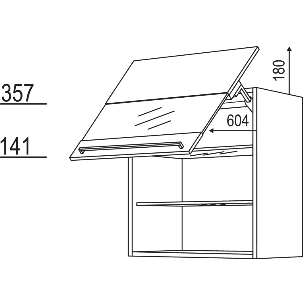 Wandschrank Schwingklappe