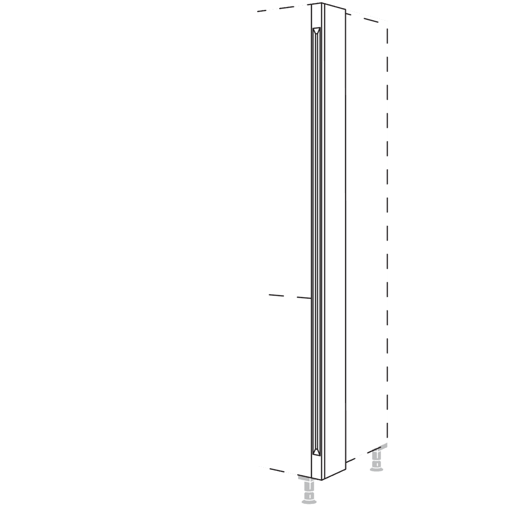 XL tall cabinet pilaster as an
intermediate solution
for tall cabinets, height 1X