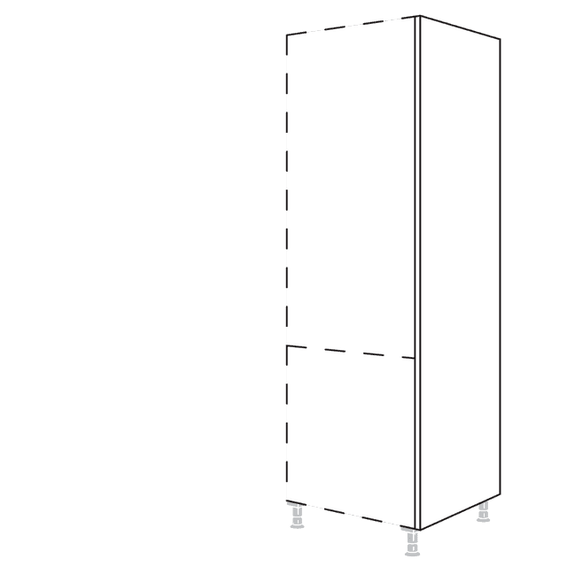 End panel in carcase height