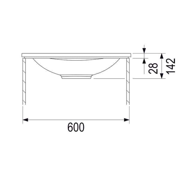 MARMITE: Vanity washbasin MEGX
600C, Mineral Composite, White
High Gloss - 2