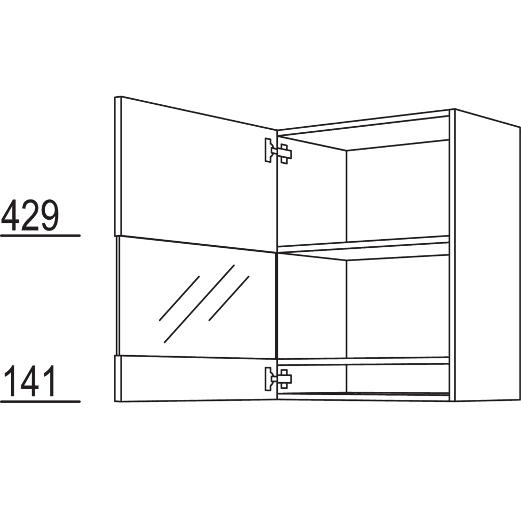 Glas-Wandschrank Boulevard