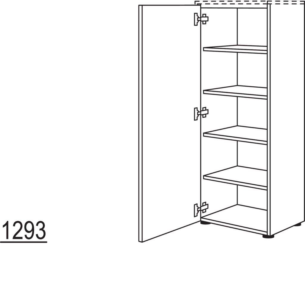 Highboard in Echtholz-Furnier