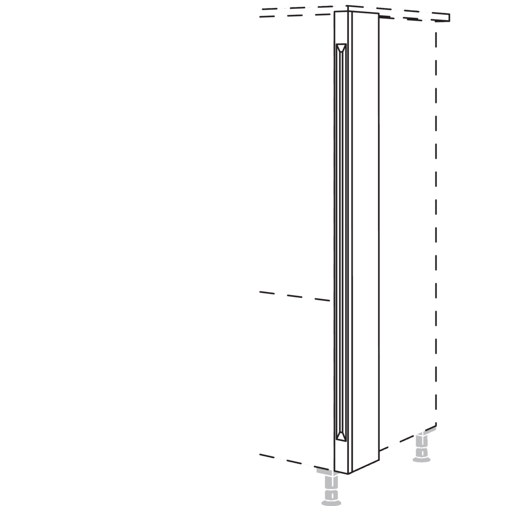 Highboard-Pilaster als
Zwischenlösung
